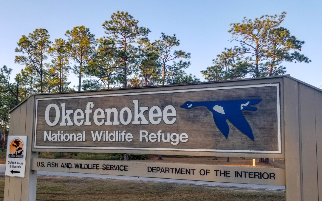Gate to Okefenokee National Wildlife Refuge