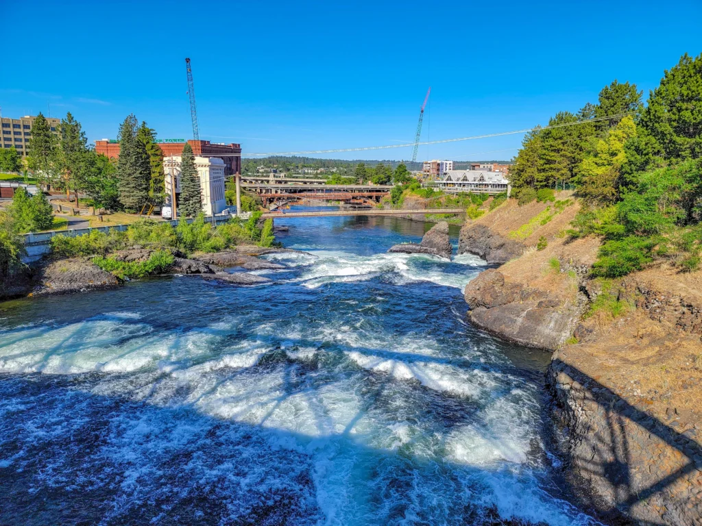 Spokane Falls below the Washington Water Power building
