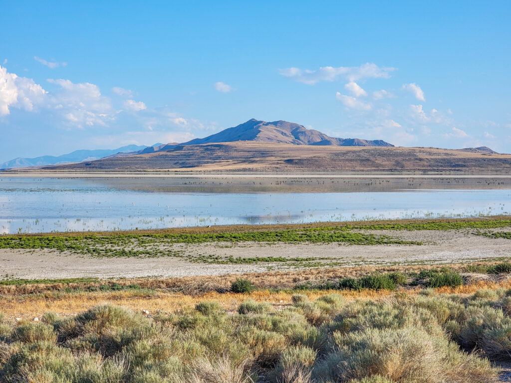 View North of Messix Peak from Antelope Island State Park