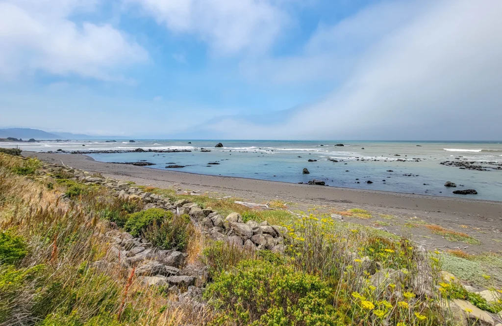 Rocky shoreline along the Lost Coast in Humboldt County, California