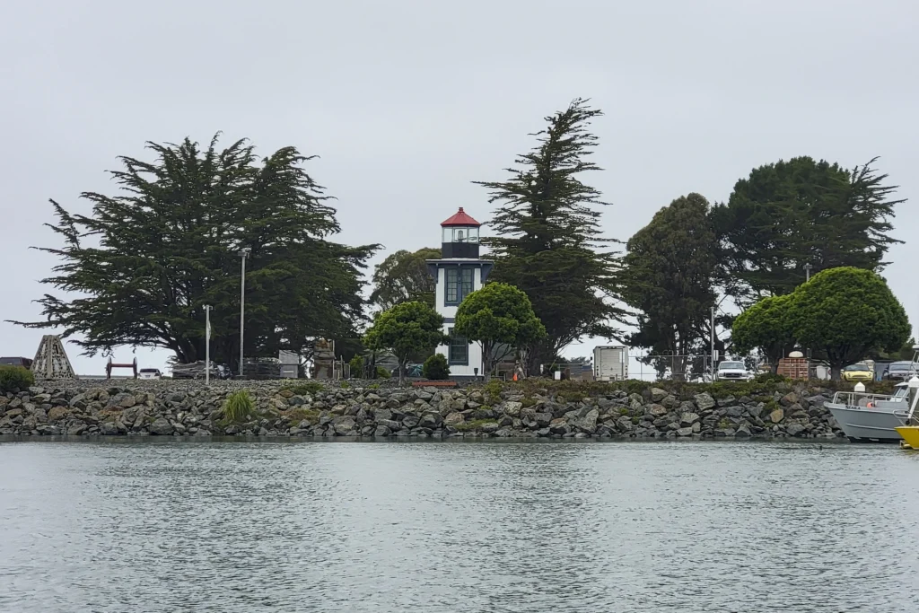 The relocated Table Bluff Lighthouse at Woodley Island Marina, Eureka