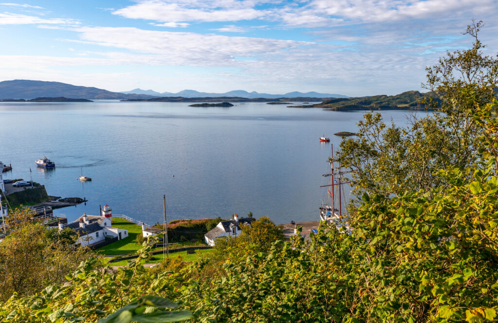 Crinan Harbour from trail overlook