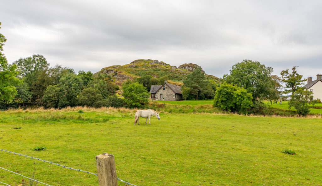 View of Dunadd Fort from the road
