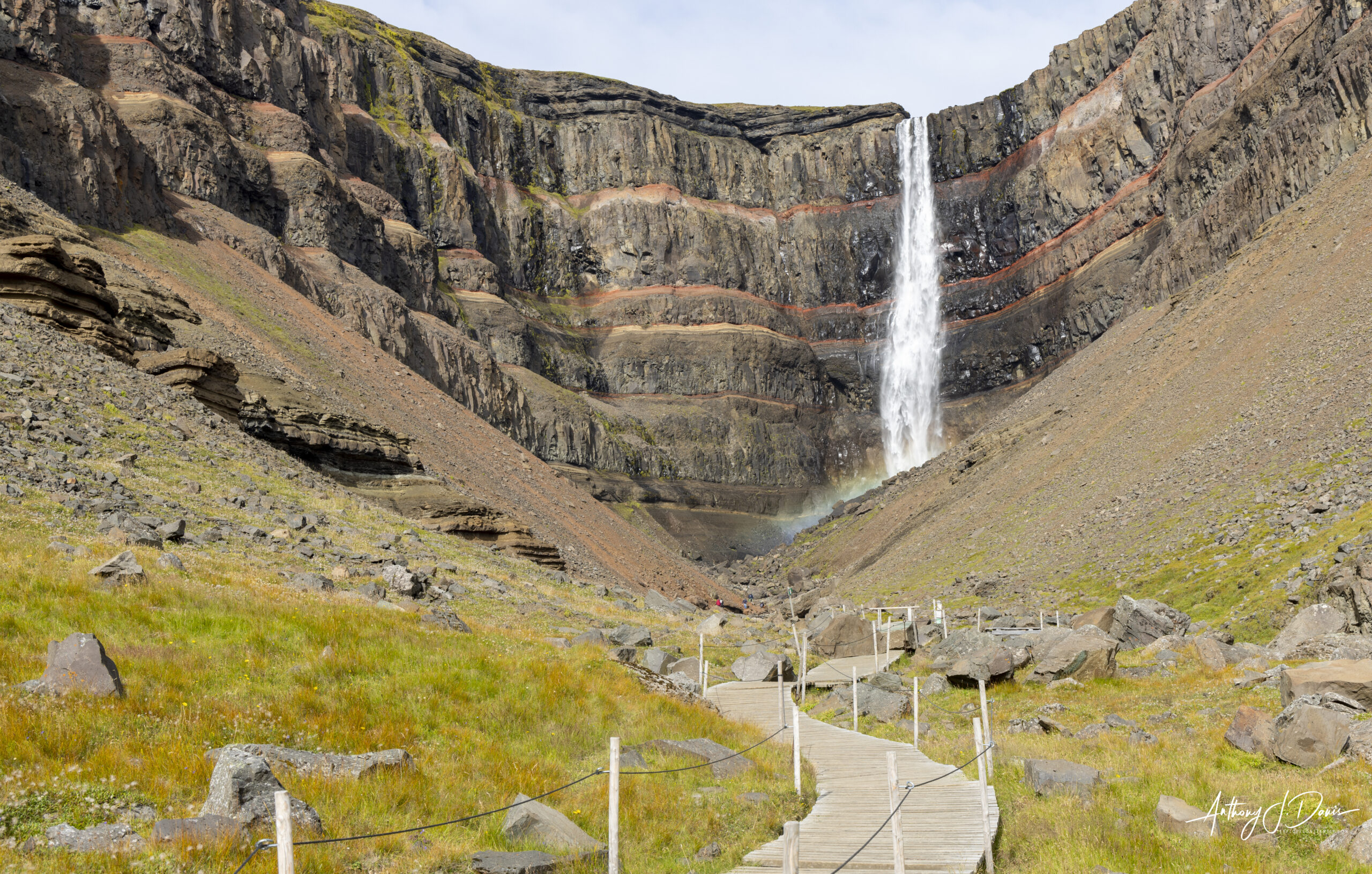 Hengifoss Waterfall