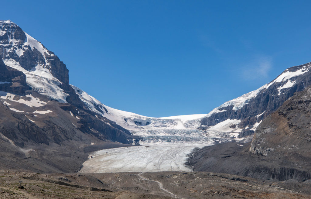 Athabasca Glacier from Columbia Icefield Discovery Centre