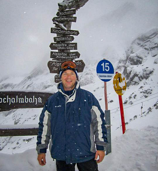 Tony hiking at Garmisch GE