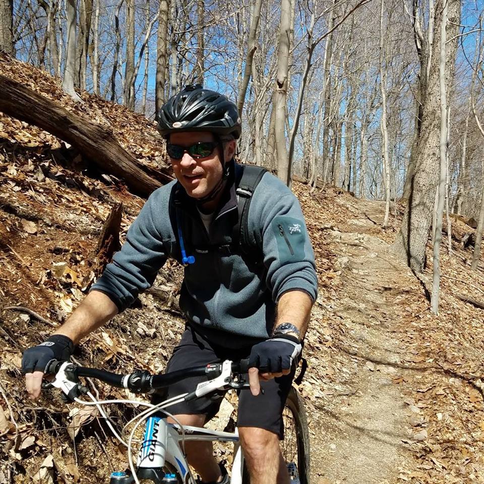 Tony mountain biking