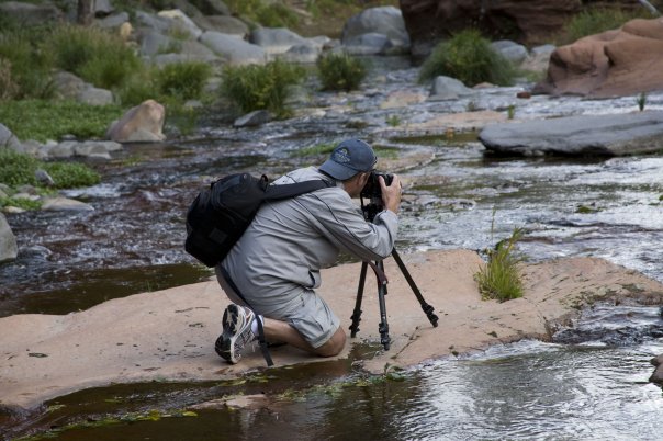 Tony capturing images in Sedona