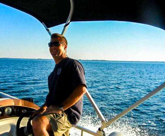 Tony boating in Tampa Bay